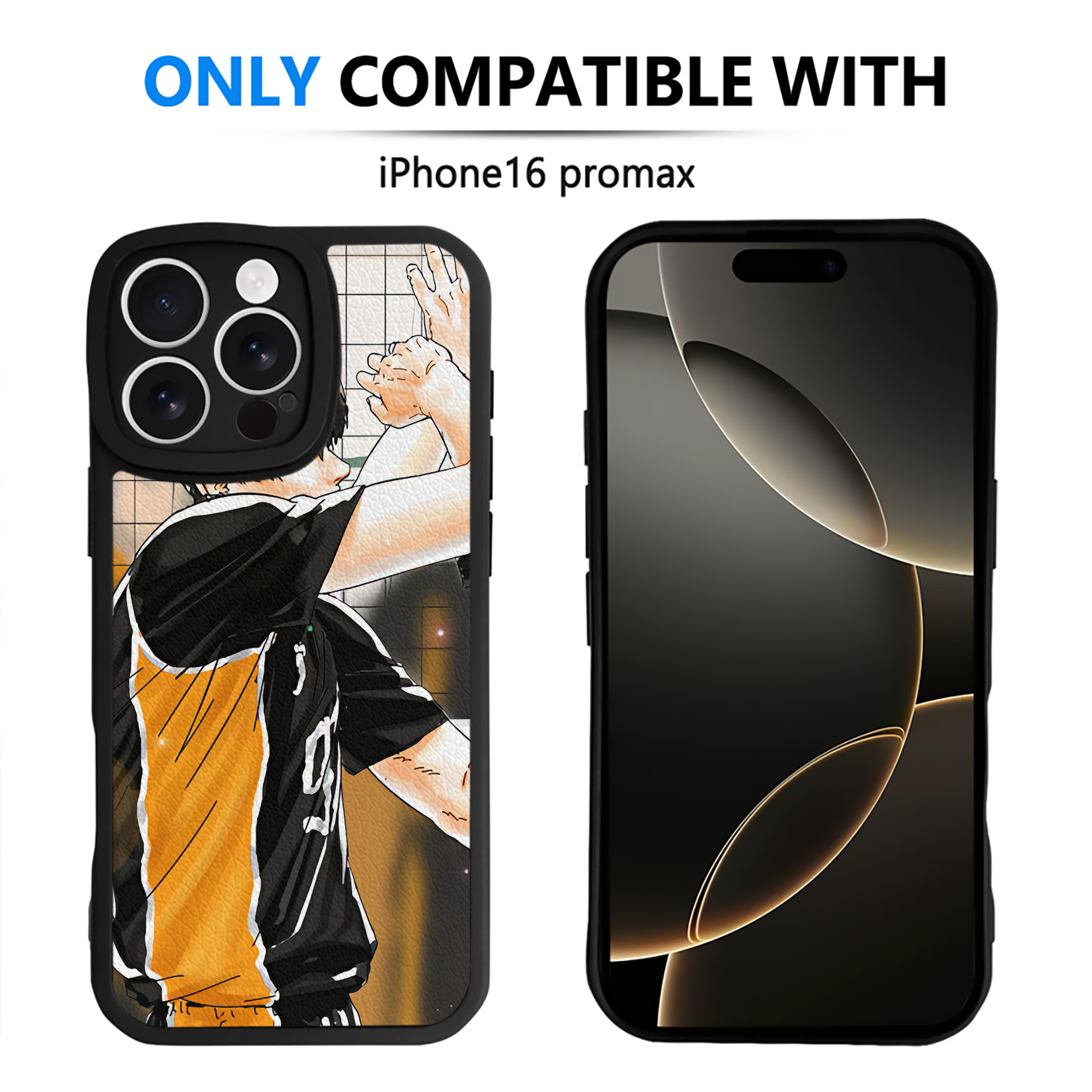 （画像用） ハイキュー!! Haikyu!! 【iPhone 16シリーズ対応】シリコンスマホケース（レザー調） 材質：シリコン